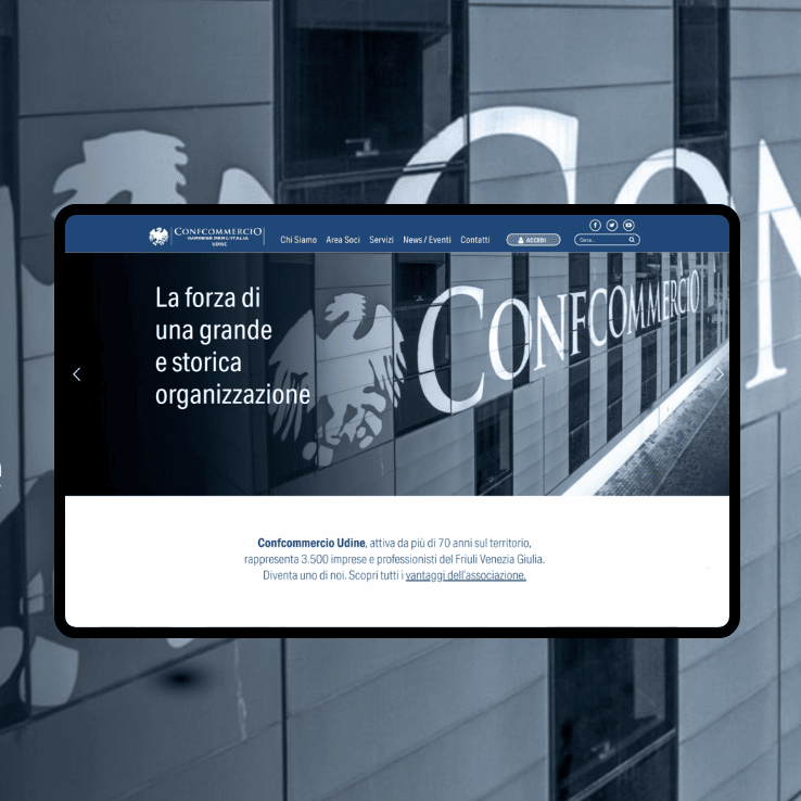 Progettazione sito web Confcommercio Udine